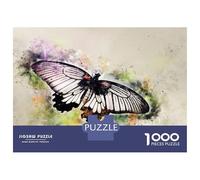 1000 Piece Jigsaw Puzzles for Adults Black And White Butterfly Jigsaws for Adults Brain Teaser Game Stress Reliever for Is Ideal As A Gift 70x50cm/1000pcs