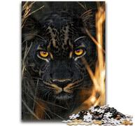 1000 Piece Jigsaw Puzzles for Adults Black Cheetah Educational Family Game Deal As Gifts for The Whole Family for And Age 14 Years Up 26x38cm