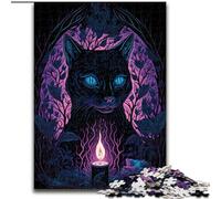1000 Piece Jigsaw Puzzles for Adults Black Light Cat Jigsaw Puzzles for Adults size 26x38cm Perfect for Family Fun on Holidays