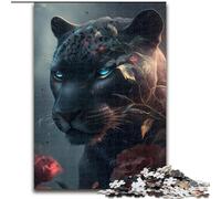 1000 Piece Jigsaw Puzzles for Adults Black Panther Fantasy Puzzle Family Game Night Challenging And Rewarding Visual Experience (size : 26x38cm)