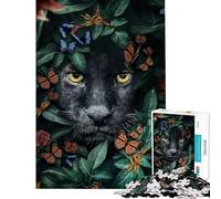 1000 Piece Jigsaw Puzzles for Adults Black Panthers Gaze Jigsaw Puzzle Hands-on Game But Fun And Humorous for Is Ideal As A Gifts (Size 38x26cm)