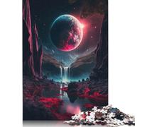 1000 Piece Jigsaw Puzzles for Adults Blood Moon Rising Square Paper Puzzles Educational Puzzle Family Game 1000pcs (38x26cm)