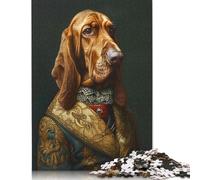 1000 Piece Jigsaw Puzzles for Adults 'bloodhound Dog Renaissance Jigsaw Puzzles for Adults, Wooden Puzzles Educational Stress Relief Toy Puzzle 1000pcs (75x50cm)