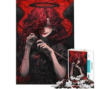 1000 Piece Jigsaw Puzzles for Adults Bloody Fallen Angel Fun at Home Activities, Difficult Hard DIY Toys Suitable for People Aged 14 And Above (38x52cm)