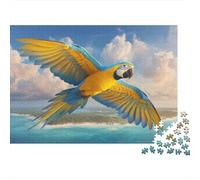 1000 Piece Jigsaw Puzzles for Adults Blue And Gold Macaw | Parrot Jigsaw Puzzle for Adults Educational Games Family Decoration Wood Puzzle Multi Colour 1000pcs (75x50cm)