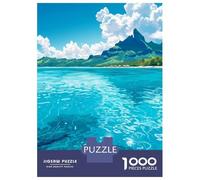 1000 Piece Jigsaw Puzzles for Adults Blue Lagoon Bora Bora Adult Puzzles Family Game Presents for Women Birthday And Unique Gifts 70x50cm/1000pcs