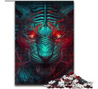1000 Piece Jigsaw Puzzles for Adults Blue Monster Tiger Jigsaw Puzzle Made of cardboard, High-Difficulty Brain Teaser for Teenagers 1000pcs(26x38cm)