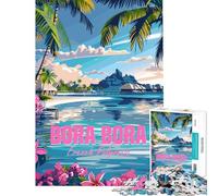 1000 Piece Jigsaw Puzzles for Adults Bora Bora French Polynesia Jigsaw Puzzle Hands-on Game But Fun And Humorous for Is Ideal As A Gifts (Size 75x50cm)