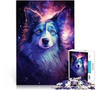 1000 Piece Jigsaw Puzzles for Adults Border Collie Dog Puzzle Hands-on Game 26x38cm with Matching Poster and Trivia Sheet