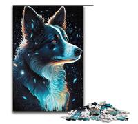 1000 Piece Jigsaw Puzzles for Adults Border Collie Dog Puzzle Hands on Game (75x50cm)