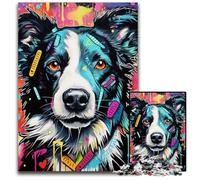 1000 Piece Jigsaw Puzzles for Adults Border Collie Jigsaw Puzzles for Adults Perfect for Halloween, Christmas, Birthday Gift 26X38CM/10.23x14.96inch