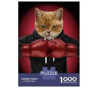 1000 Piece Jigsaw Puzzles for Adults Boxer Cat Puzzle for Adults Anti-Stress Toys But Fun And Humorous Birthday And Unique Gifts 52x38cm/1000pcs