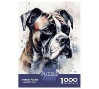 1000 Piece Jigsaw Puzzles for Adults Boxer Dog Inked Elegance Teenager Puzzles Toy Wall Decor Birthday Present Unique Gifts for Birthday And Christmas 70x50cm/1000pcs