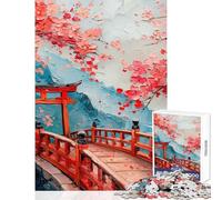 1000 Piece Jigsaw Puzzles for Adults Bridge to Torii Gate Relaxing Games for The Whole Family Anti-Stress Toys Train Your Brain And Hands (38x26cm)