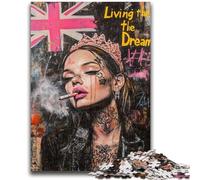 1000 Piece Jigsaw Puzzles for Adults British Women Challenging Family Activity Games DIY Toy for Home Wall Decor Gifts 50x75cm