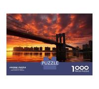 1000 Piece Jigsaw Puzzles for Adults Brooklyn Bridge Sunset Adult Jigsaw Puzzle Toy Wall Decor Wall Decoration Unique Gifts for Birthday And Christmas 38x26cm/1000pcs