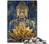 1000 Piece Jigsaw Puzzles for Adults Buddha Art Stress Reliever Staycation Kill Time with Matching Poster And Trivia Sheet 50x75cm