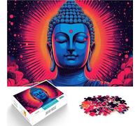1000 Piece Jigsaw Puzzles for Adults Buddha Comic Book Art Style Mustermontage Lernspiel für Geburtstag, Weihnachten75x50cm