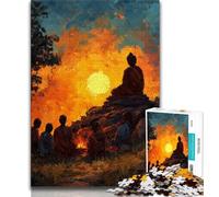 1000 Piece Jigsaw Puzzles for Adults Buddha Statues Puzzles for Adults,with Matching Poster And Trivia Sheet for Ages 14+ (size 75x50cm)