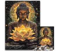 1000 Piece Jigsaw Puzzles for Adults Buddha Statues Wooden Puzzles Decompressing Intellectual Educational Toy Good Gift for Adults Teenagers 50X75CM