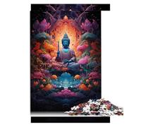 1000 Piece Jigsaw Puzzles for Adults,Buddha's Colorful Psychedelic Paper puzzle,for Adults Kids 12+,Family Activity。Size: 26X38cm