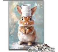 1000 Piece Jigsaw Puzzles for Adults Bunny Playing with Toilet Paper, Decompressing Intellectual Educational Toy Is Ideal As Gifts for The Whole Family (Size 50x75cm)