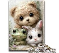 1000 Piece Jigsaw Puzzles for Adults Bunny Teddy Bear Baby 1000 Pieces for Teenagers,Educational Games Home Decoration Birthday Present, Gifts, Wall Art (38x26cm)