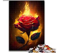 1000 Piece Jigsaw Puzzles for Adults Burning Rose Challenging Puzzles size 50x75cm Ideal for Teenagers & Collectors, Travel Gift, Family Activity