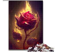 1000 Piece Jigsaw Puzzles for Adults Burning Rose Puzzle Ideal for Teenagers & Collectors, Travel Gift, Family Activity (size : 26x38cm)