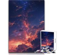 1000 Piece Jigsaw Puzzles for Adults Burning Starry Sky Brainteaser Family Games Stress Reliever Gift For Birthdays Size 38x26cm
