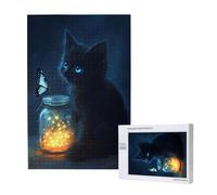 1000 Piece Jigsaw Puzzles for Adults Butterfly Jigsaw Comes with Packaging Box and Reference Pictures, Fun and Joyful Family Entertainment Games, Challenging Adult Puzzles Gifts Home Decor Cat M-1973