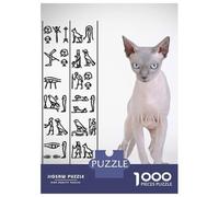 1000 Piece Jigsaw Puzzles for Adults Canadian Sphynx Cat Jigsaws for Adults Brain Teaser Game Stress Reliever for Is Ideal As A Gift 70x50cm/1000pcs