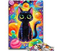 1000 Piece Jigsaw Puzzles for Adults Candy Black Cat Adult Puzzles,Stress Reliever Staycation Kill Time Home Decoration Toys (75x50cm)