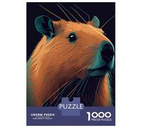 1000 Piece Jigsaw Puzzles for Adults Capybara Drawing Jigsaws for Adults Brain Teaser Game Stress Reliever for Is Ideal As A Gift 38x26cm/1000pcs