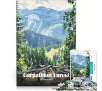 1000 Piece Jigsaw Puzzles for Adults Carpathian Forest, Romania, Toy Wall Decor, Family Activities, Wishlist with Santa Claus 38x26cm