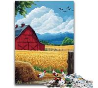 1000 Piece Jigsaw Puzzles for Adults Cartoon Wheat Field 1000 Pieces for Adults,Family Educational Games Home Decoration Gift (50x75cm)