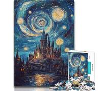 1000 Piece Jigsaw Puzzles for Adults Castle Under The Stars Teenager Puzzles,Relax Games Is Ideal As A Gift for The Whole Family (size 75x50cm)