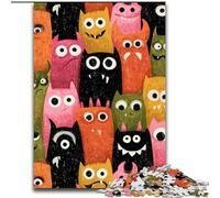 1000 Piece Jigsaw Puzzles for Adults Cat Art, Analysis And Logic with Fully Interlocking Randomly Shaped Pieces for And Age 14 Years Up 26x38cm