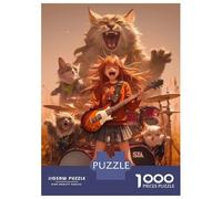 1000 Piece Jigsaw Puzzles for Adults Cat Band Rock Teenager Puzzles Toy Wall Decor Birthday Present Unique Gifts for Birthday And Christmas 52x38cm/1000pcs