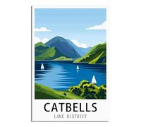 1000 Piece Jigsaw Puzzles for Adults，Catbells Lake District 1000 Piece Puzzle Classic Educational Games Beautiful Decoration Puzzle 52x38cm
