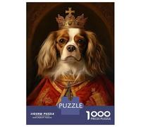 1000 Piece Jigsaw Puzzles for Adults Cavalier Dog The Pope Jigsaws for Adults Brain Teaser Game Stress Reliever for Is Ideal As A Gift 38x26cm/1000pcs