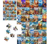 1000 Piece Jigsaw Puzzles for Adults - Challenging Landscape Art with Anti-Gloss Finish, Stress Relief Mindfulness Game & Family Party Gift PTDC022S