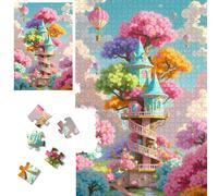 1000 Piece Jigsaw Puzzles for Adults - Challenging Landscape Art with Anti-Gloss Finish, Stress Relief Mindfulness Game & Family Party Gift PTDC030S