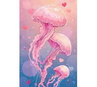 1000 Piece Jigsaw Puzzles for Adults, Challenging Puzzles, Puzzle Game, Pink Jellyfish Puzzle 1000 Pieces