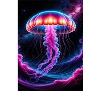 1000 Piece Jigsaw Puzzles for Adults, Challenging Puzzles, Puzzle Game, Starlit Sky Jellyfish Puzzle 1000 Pieces
