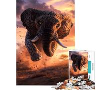 1000 Piece Jigsaw Puzzles for Adults Cheetah Elephant Hybrid Help The Brain Exercise Improve Memory Educational Game for 14+ Puzzle Game Offered (50x75cm)