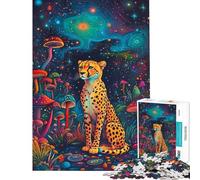 1000 Piece Jigsaw Puzzles for Adults Cheetah in Dreamland Family Games for Educational Game Challenge Toy Secret Santa Gifts Enhance Memory (size 38x52cm)