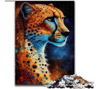 1000 Piece Jigsaw Puzzles for Adults Cheetah Ink Painting Jigsaw for Teenagers, Family Game Night, Brain-Challenging Gift Idea (size : 26x38cm)