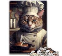 1000 Piece Jigsaw Puzzles for Adults Chef Cat Educational Family Game Deal As Gifts for The Whole Family for And Age 14 Years Up 50x75cm