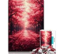 1000 Piece Jigsaw Puzzles for Adults Cherry Blossom Road Adult Puzzles,Stress Reliever Staycation Kill Time Home Decoration Toys 75x50cm